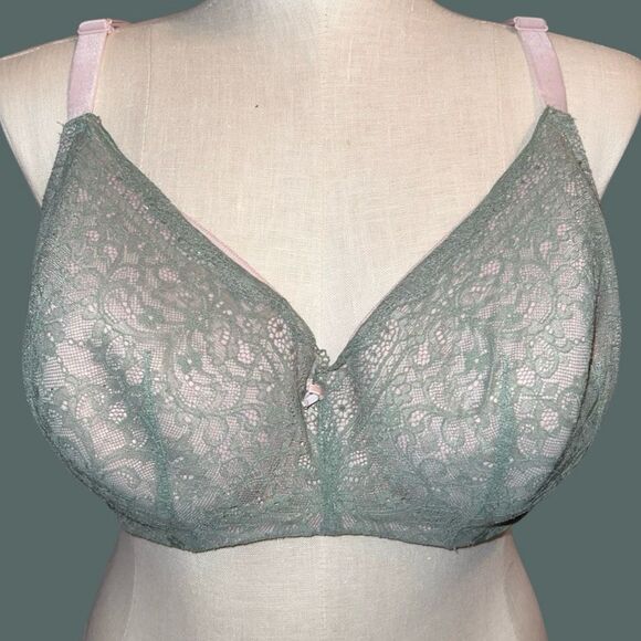Plus Size Cacique Lightly Lined Balconette Lace Bra Size 46DD - Picture 2 of 6